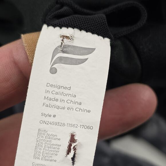 Fabletics Jumpsuit Womens XL Black Gray Tie Dye Yoga Workout One Piece Bodysuit - Picture 8 of 15